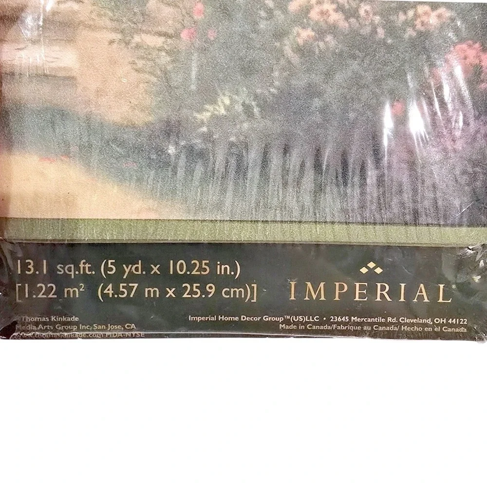 VTG Thomas Kinkade Wallpaper Border Stairway to Paradise Lot 3 NIP 45ft 10